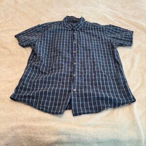 Eddie Bauer Classic Fit 100% Cotton Short Sleeve Button Down Shirt Size XL